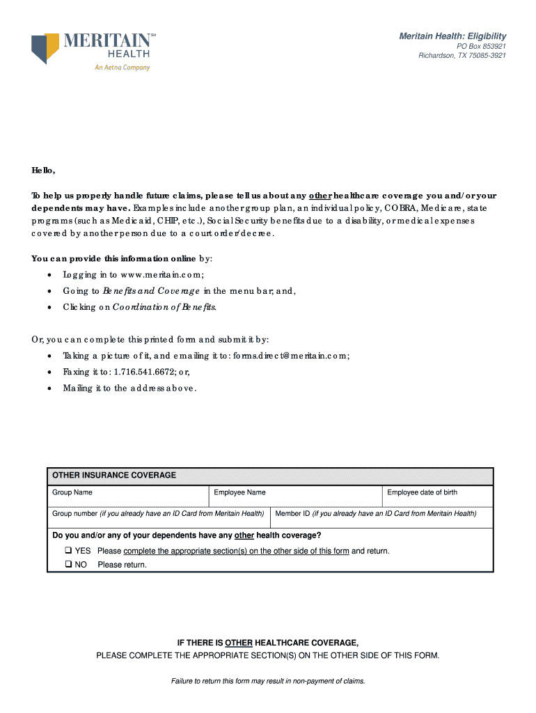 Meritain Health Prior Authorization Form Fill Out And Sign Printable 