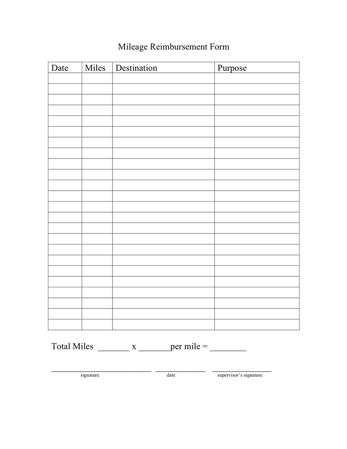 Mileage Reimbursement IRS Mileage Rate 2021