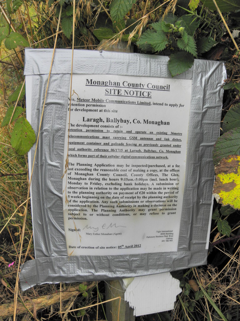 Monaghan County Council Site Notice Kenneth Allen Cc by sa 2 0 