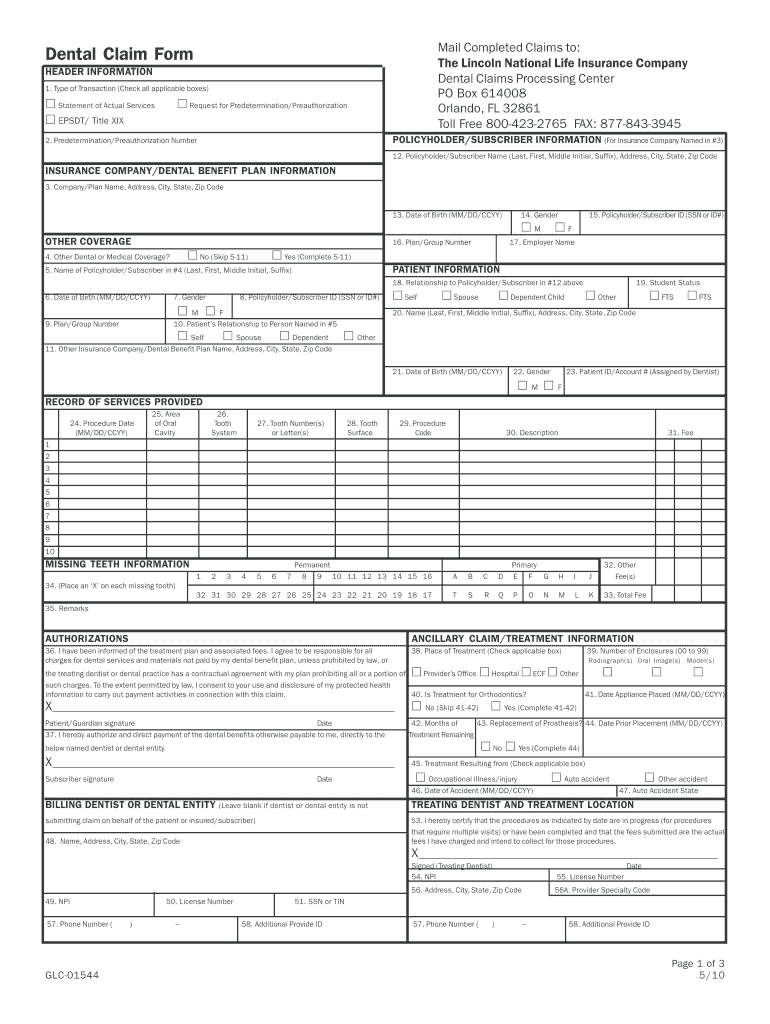 Msig Dental Claim Form Printable Pdf Download Gambaran