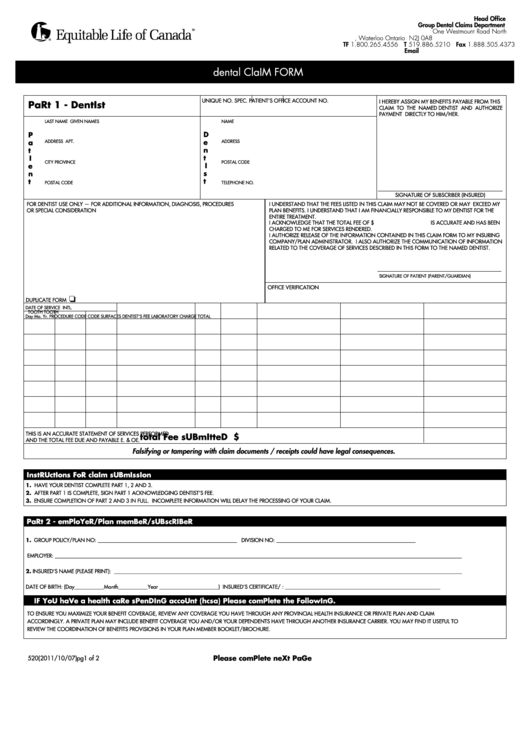 Msig Dental Claim Form Printable Pdf Download Gambaran