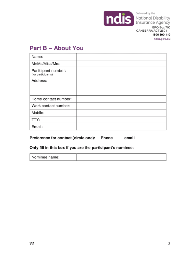 Ndis Application For A Review Of A Reviewable Decision Word Document 