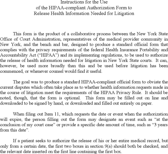 New York Authorization For Release Of Health Information Download Free 