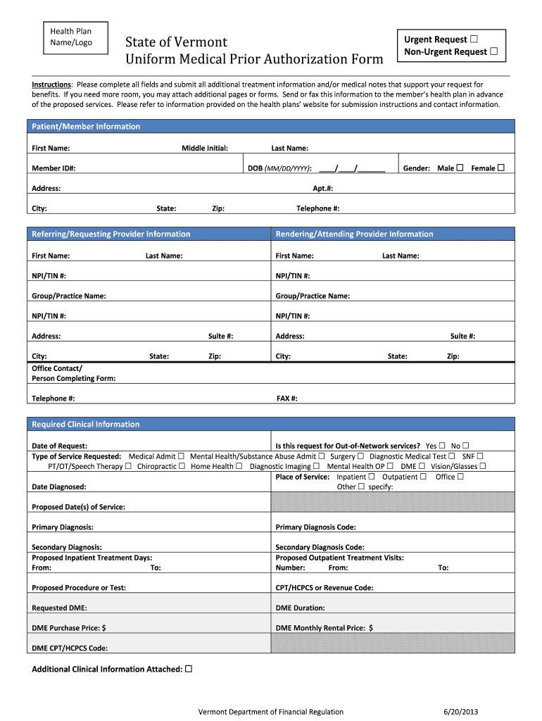 New York State Empire Plan Prior Authorization Form PlanForms