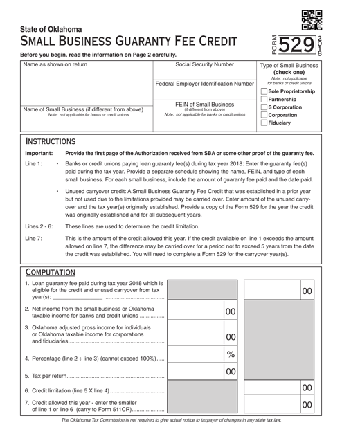 OTC Form 529 Download Fillable PDF Or Fill Online Small Business