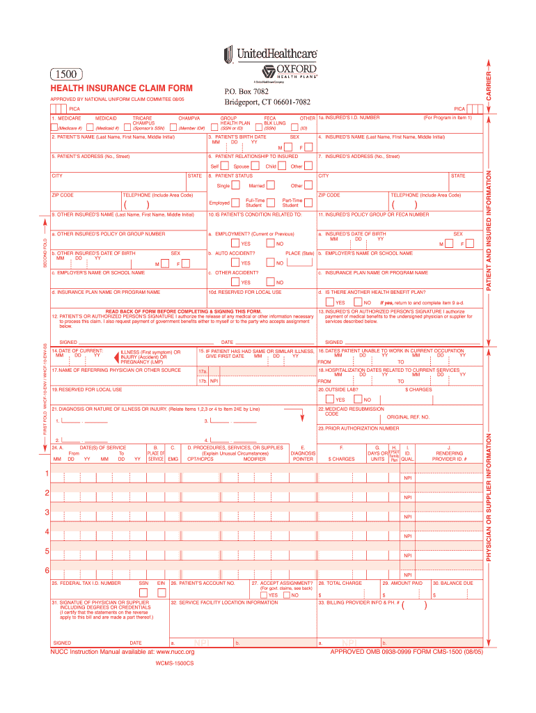 Oxford Claim Forms Fill Out Sign Online DocHub