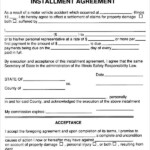 Payment Installment Agreement Payment Agreement Contract Agreement