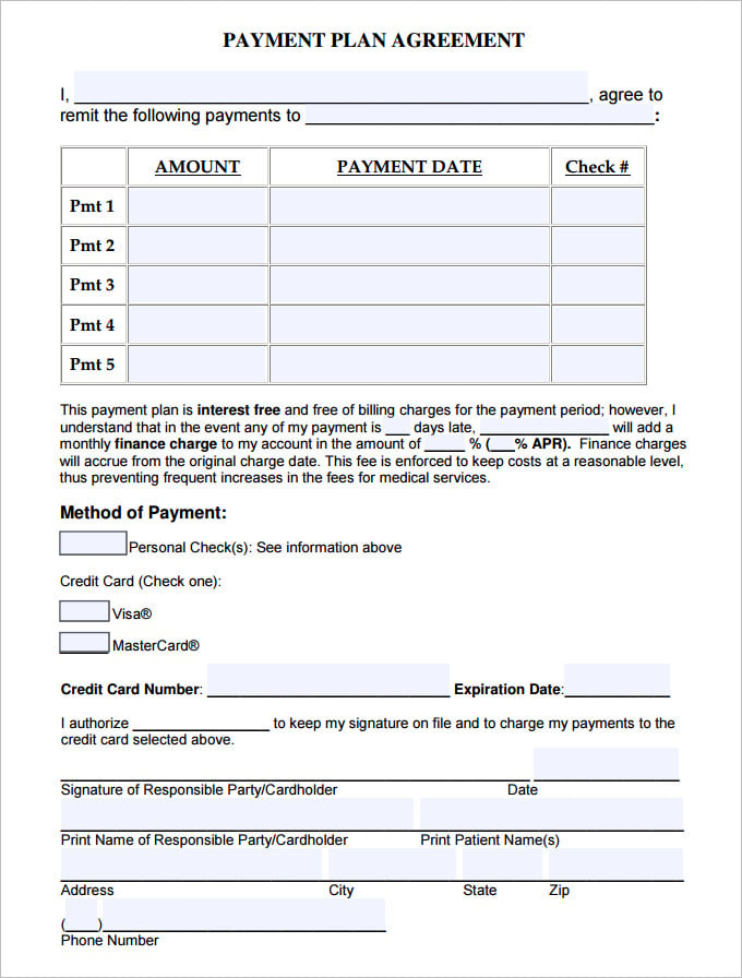 Payment Plan Letter Template Free Printable Templates