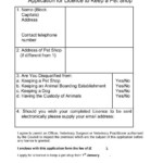 Pet Shop Application Form Sefton Council