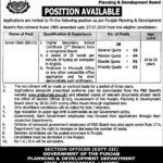 Planning And Development Department Punjab Jobs 2021 Application Form