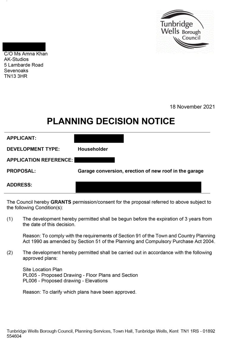 Planning Application Approved Tonbridge Malling Borough Council 