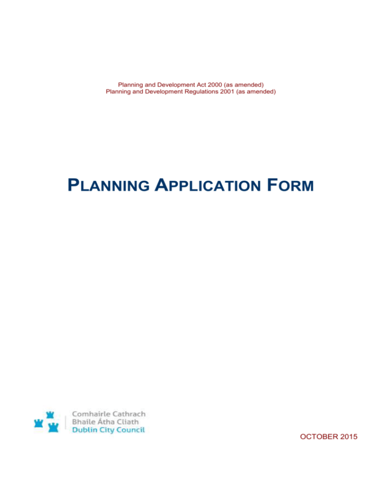 Planning Application Form