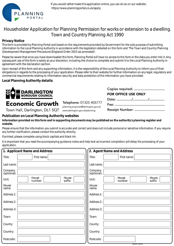 Planning Portal Cil Application Form PlanForms