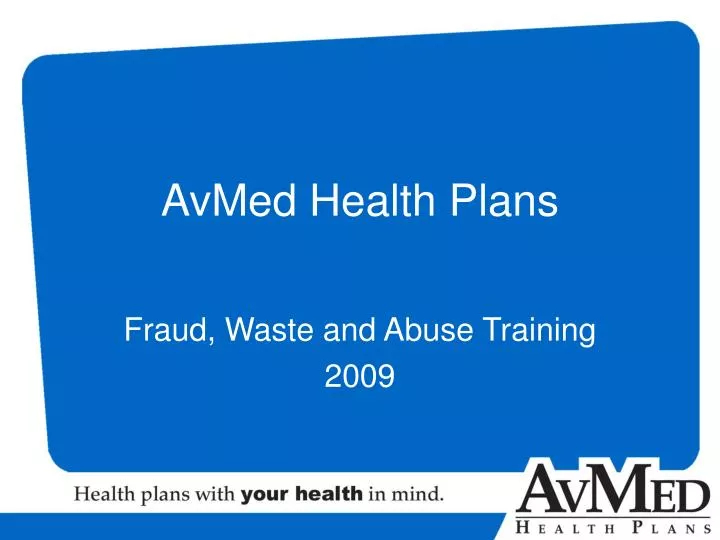 PPT AvMed Health Plans PowerPoint Presentation Free Download ID 