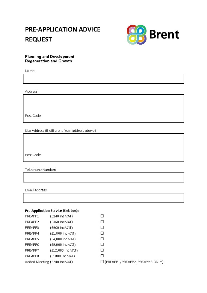 Pre Planning Application Form Birmingham PlanForms