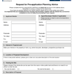 Pre Planning Application Template Form Fill Out And Sign Printable