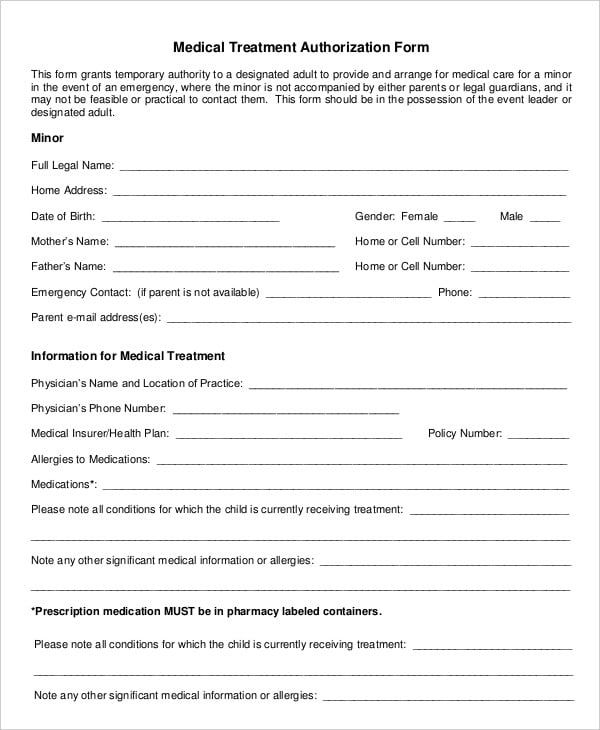 Printable Medical Consent Form Template Printable Templates