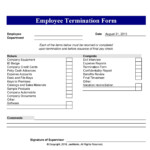 Printable Word Doc Employee Termination Form Printable Forms Free Online