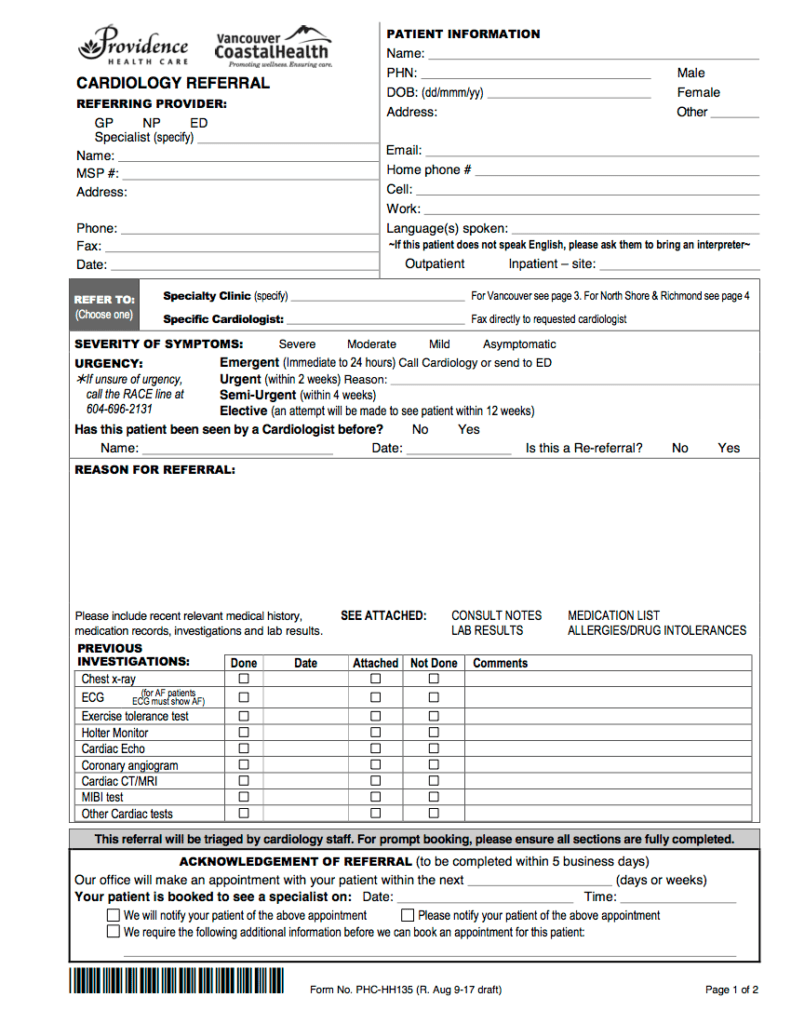 Providence Health Plan Referral Request Form PlanForms