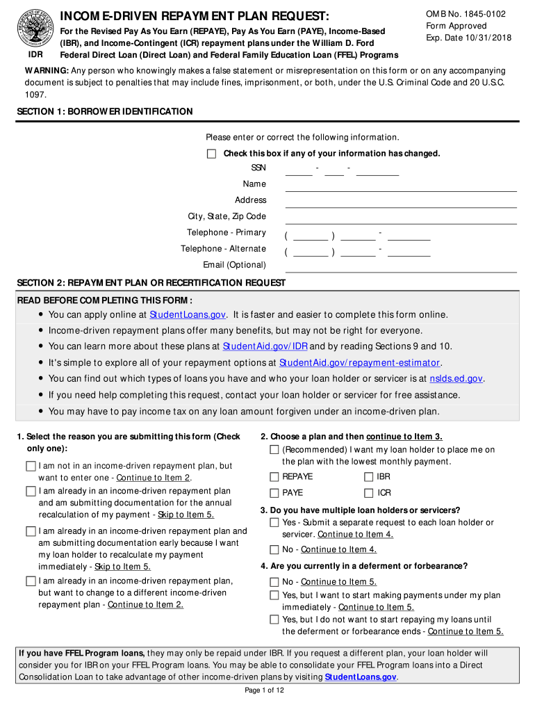 Repayment Plan Form Fill Online Printable Fillable Blank PdfFiller