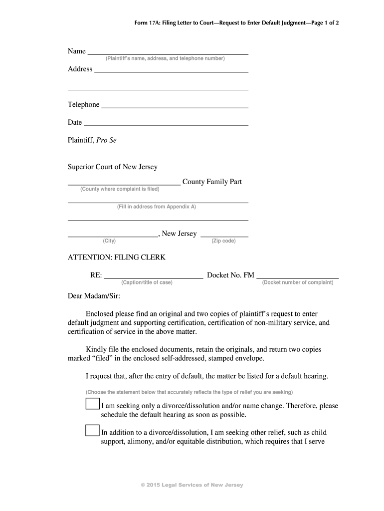 Request To Enter Default Form Nj Fill Out Sign Online DocHub