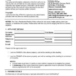 Residential Parking Permit Application Form City Of Perth