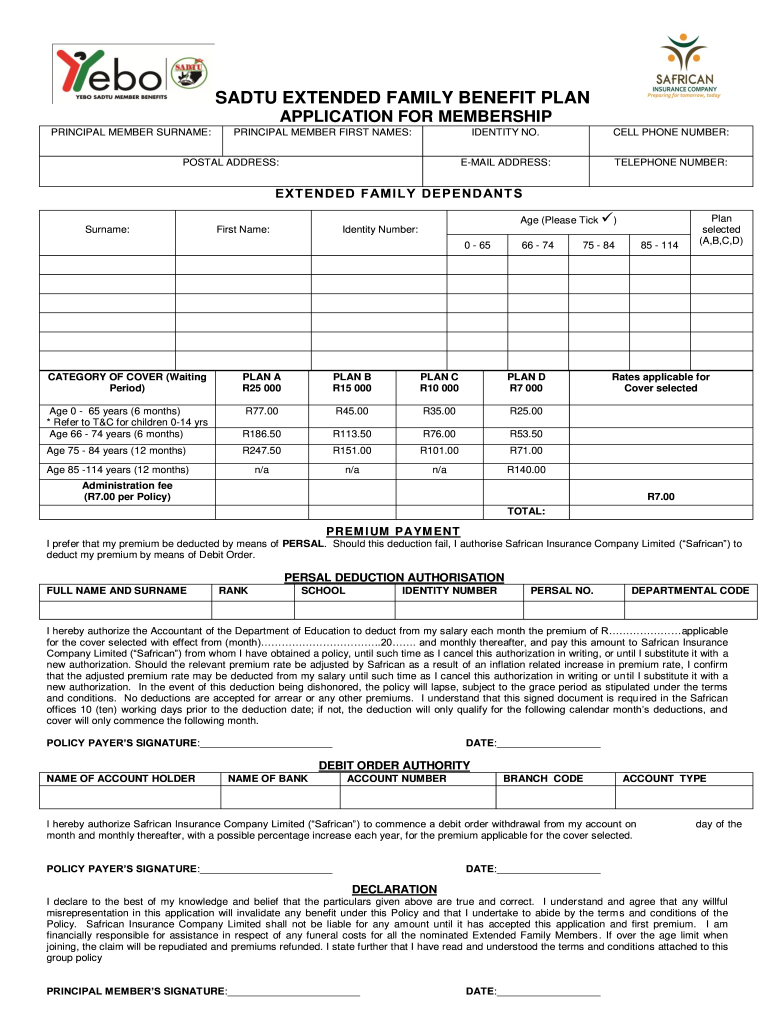 Sadtu Extended Family Funeral Plan Fill Out Sign Online DocHub