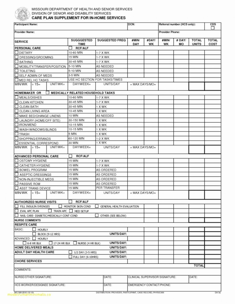Shocking Home Health Care Plan Template Tinypetition Free Printable 