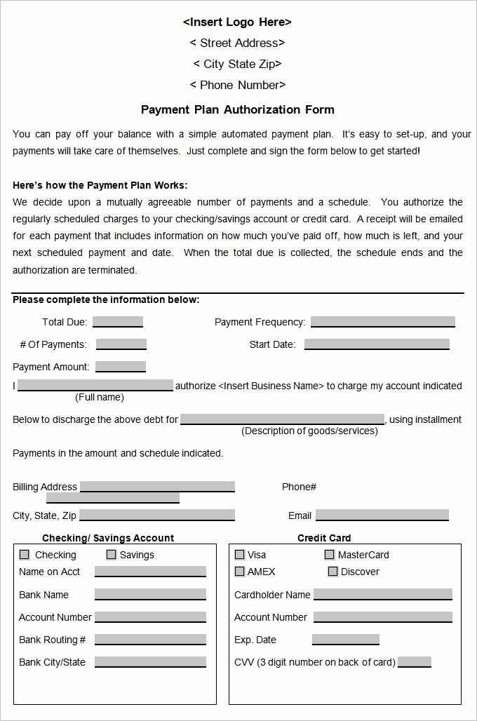 Simple Payment Agreement Template Fresh Payment Plan Agreement Template 