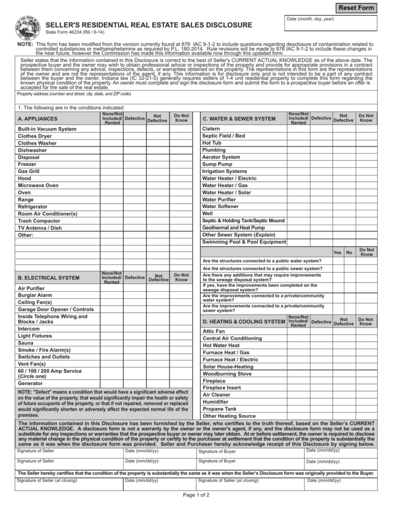 State Form 46234 Download Fillable PDF Or Fill Online Seller s 