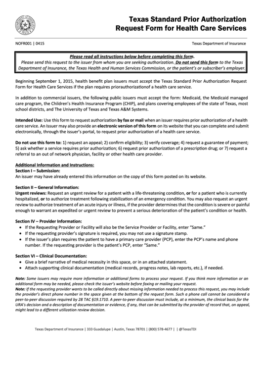 Superior Health Plan Of Texas Prior Authorization Form PlanForms