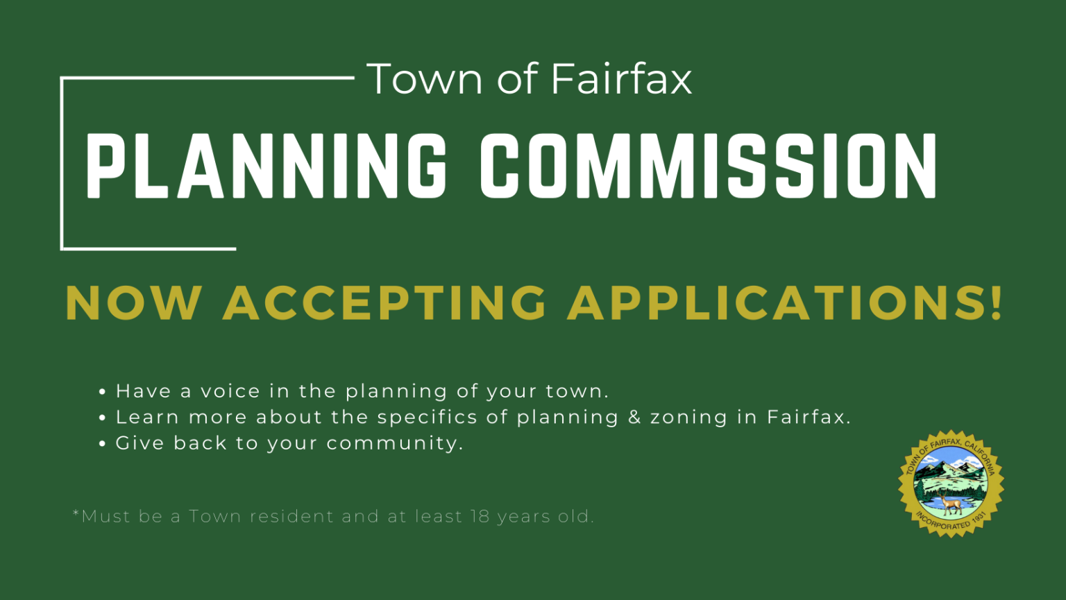 The Fairfax Planning Commission Is Looking For New Members Apply