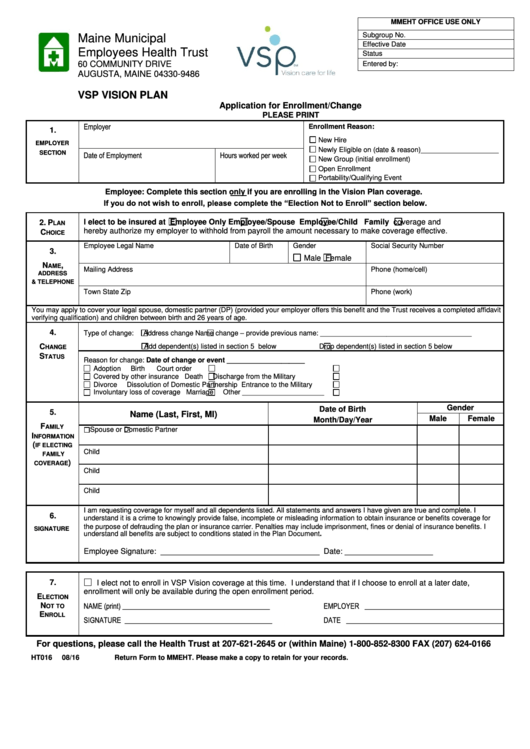 Top 19 Vsp Forms And Templates Free To Download In PDF Format