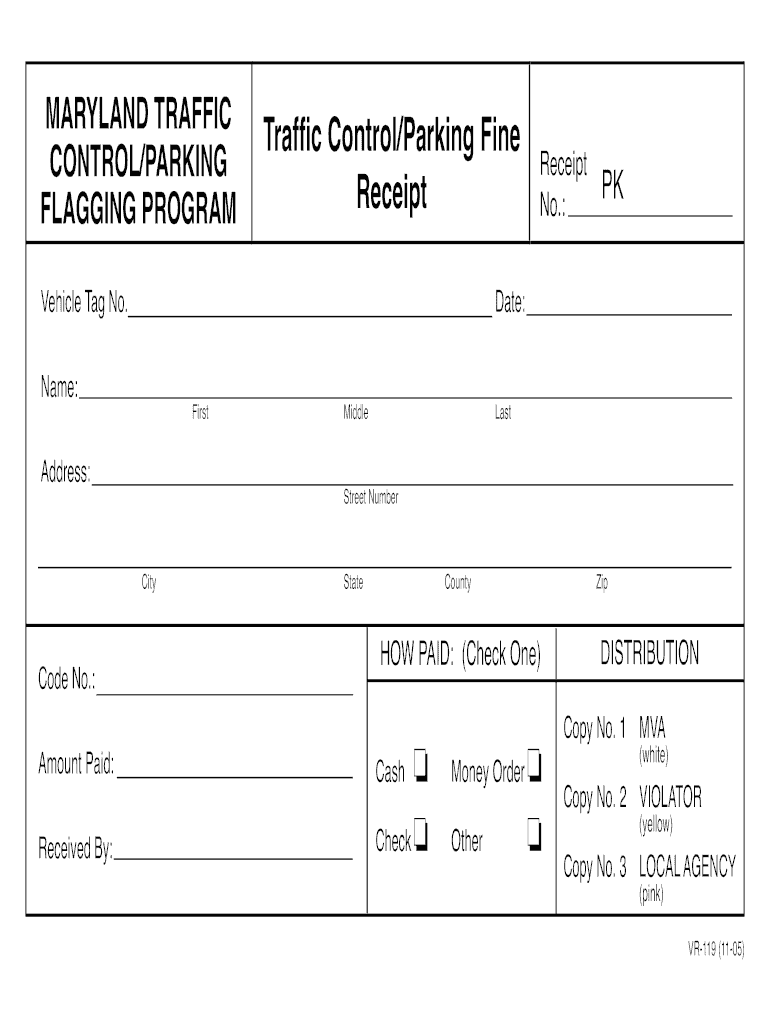 Traffic Fine Payment Receipt Download Fill Online Printable 