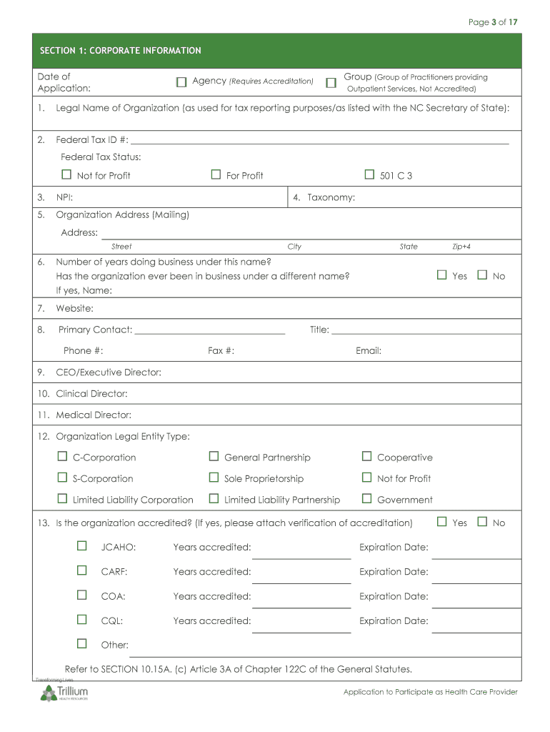 Trillium Health Application Health Care Form Fill Out And Sign 