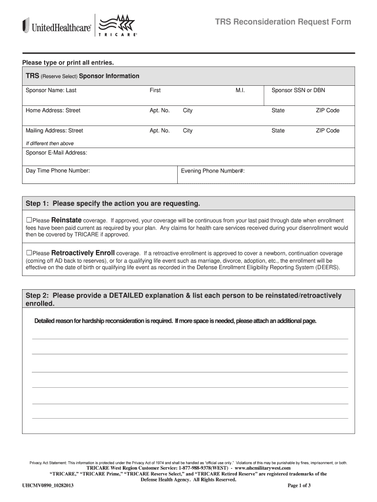 Uhcmilitarywest Fill Out Sign Online DocHub