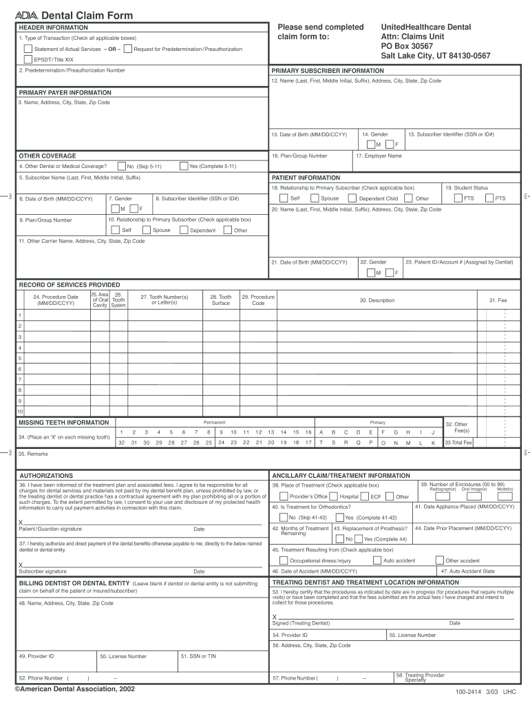 United Healthcare Claim Form Fill Out And Sign Printable PDF Template 