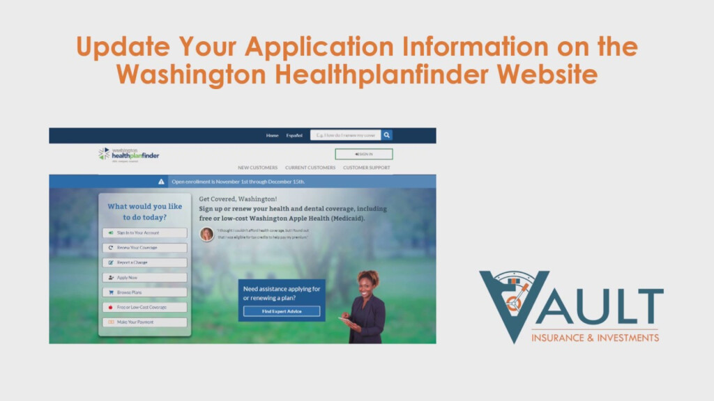 Update Your Application On The Washington Healthplanfinder updated 