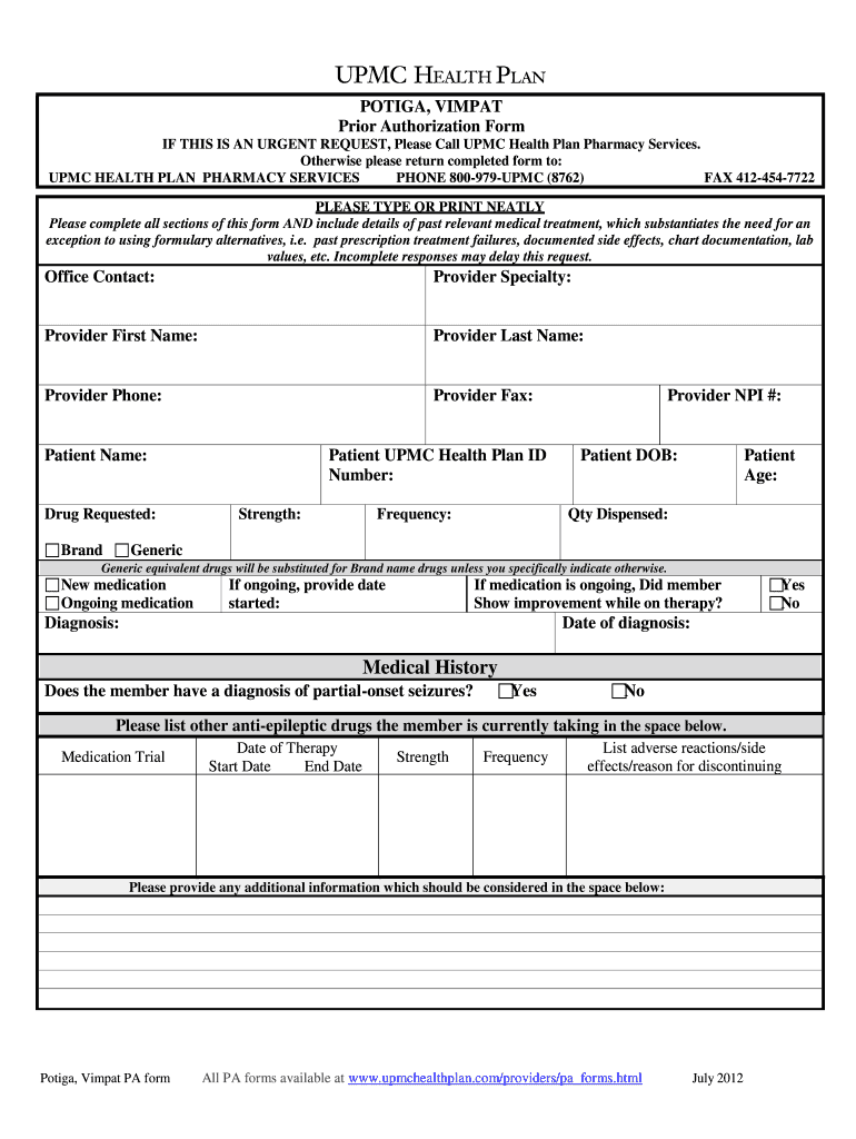 Upmc Prior Auth Portal Fill Out And Sign Printable PDF Template SignNow