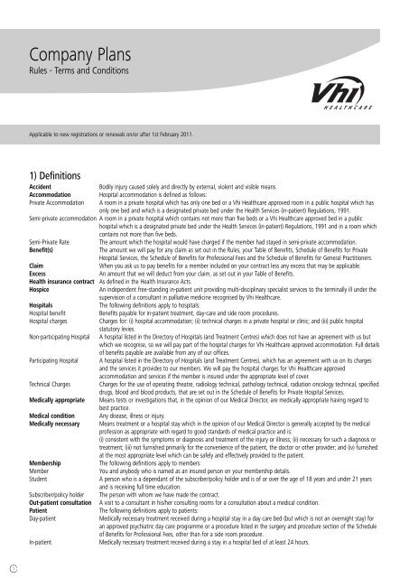 Vhi Company Plan Plus Claim Form PlanForms